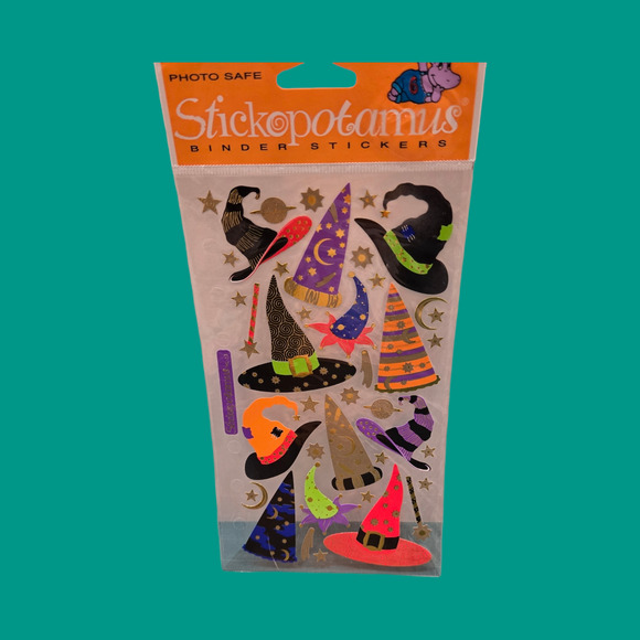 Halloween Witch Wizard Stickers Mix Craft Lot Candy Corn Ribbon Rhinestone Icons - Picture 5 of 13